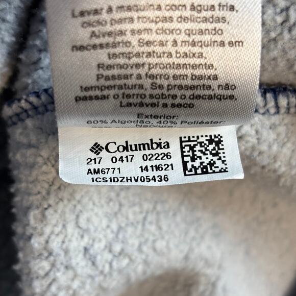 Columbia Quarterzip Pullover Sweater Men's Medium Long Sleeve Blue - Picture 16 of 16